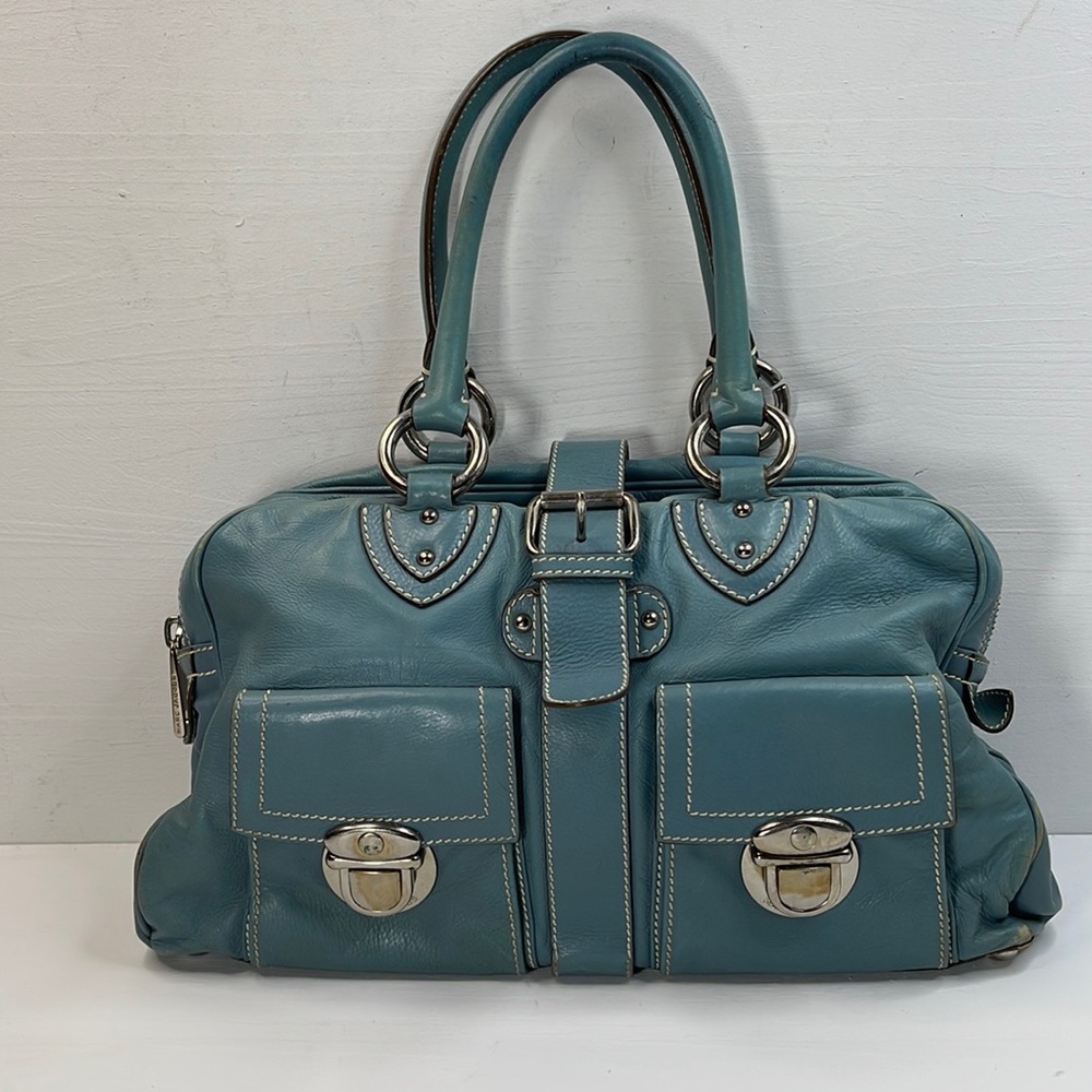 Marc Jacobs Venetia Vintage Teal Satchel Purse